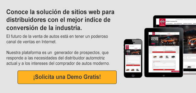Conoce la solución de sitios web para distribuidores con el mejor índice de conversión de la industria automotriz