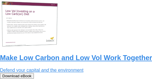 Make Low Carbon and Low Vol Work Together  Defend your capital and the environment Download eBook