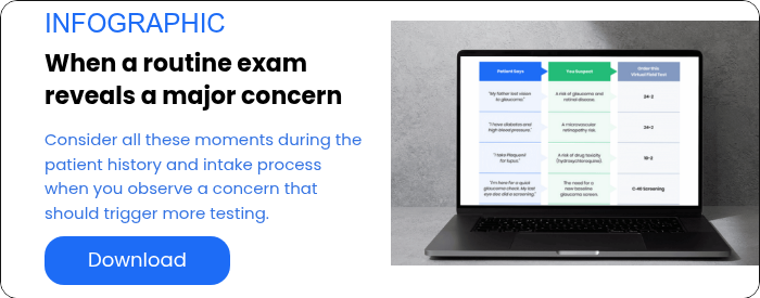 INFOGRAPHIC When a routine exam reveals a major concern   Consider all these moments during the patient history and intake process when you observe a concern that should trigger more testing.