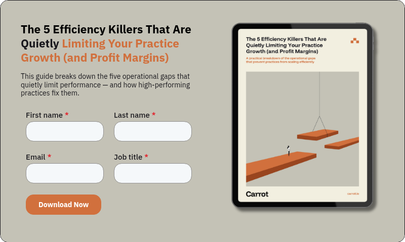 The 5 Efficiency Killers That Are Quietly Limiting Your Practice Growth (and Profit Margins) &nbsp; This guide breaks down the&nbsp;five operational gaps that quietly limit performance&nbsp;&mdash; and how high-performing practices fix them. &nbsp;