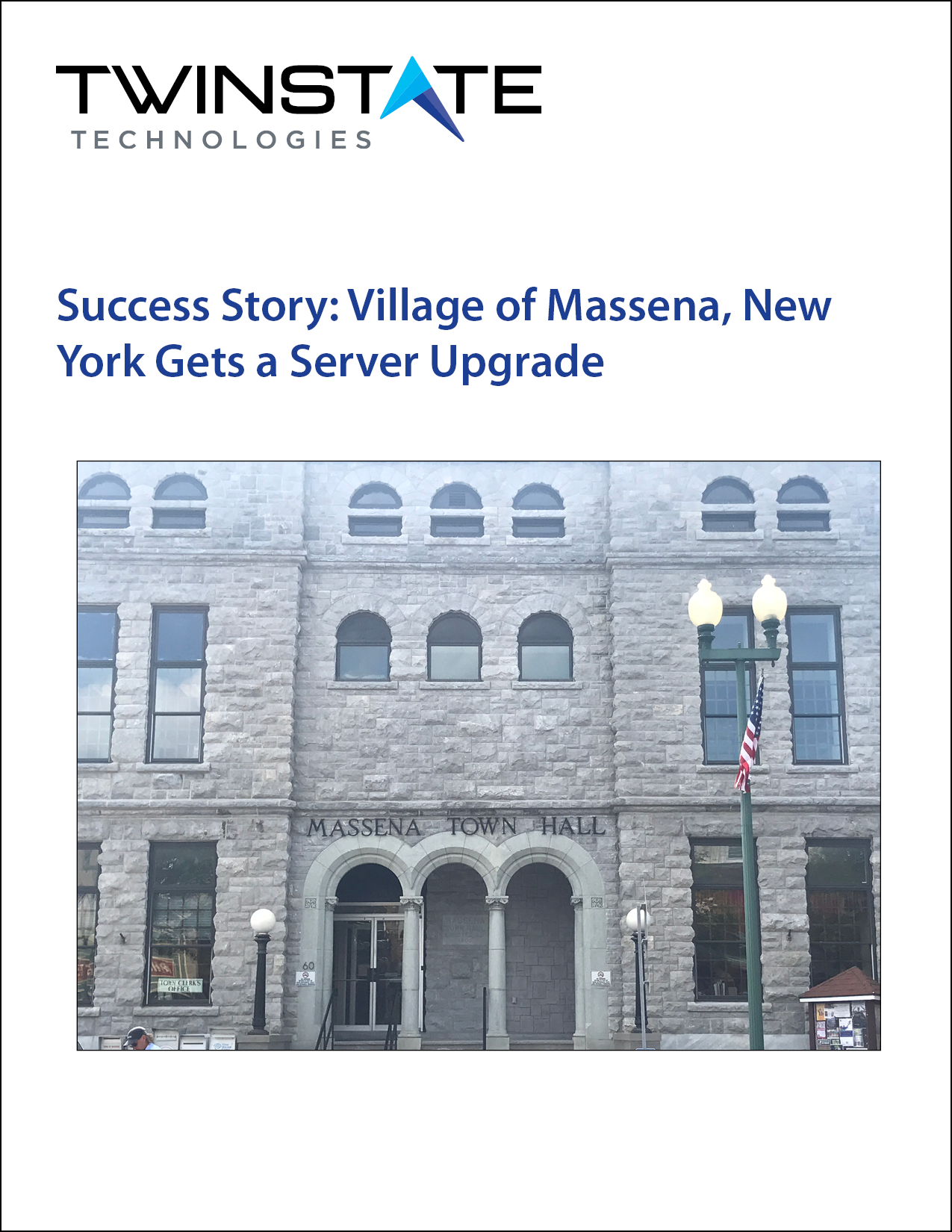 Knowledge Center_Success Story_Twinstate Technologies and Village of Massena, New York