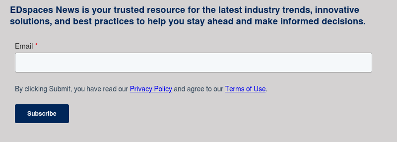 EDspaces News is your trusted resource for the latest industry trends, innovative solutions, and best practices to help you stay ahead and make informed decisions. 