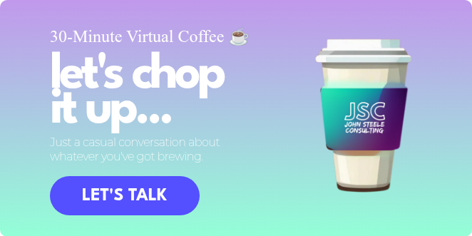 30-Minute Virtual Coffee ☕ let's chop it up... Just a casual conversation about whatever you've got brewing.   