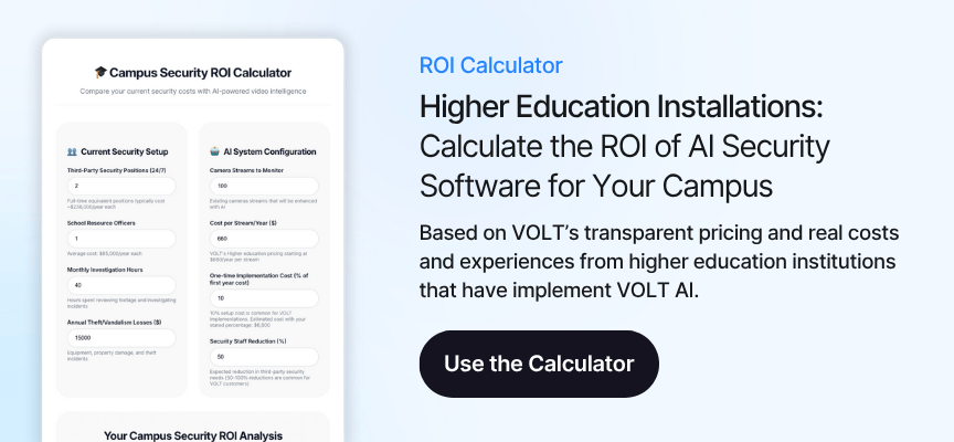 Campus Security ROI Calculator