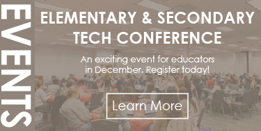 Events image to click on to learn more about attending the 2025 Elementary & Secondary Technology Conference