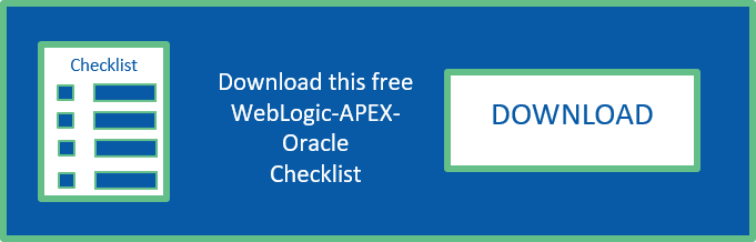 WebLogic-APEX-Oracle Checklist