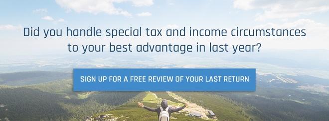 Sign up for a free review of your last return