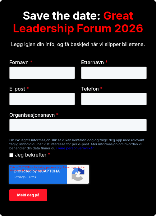 Save the date: Great Leadership Forum 2026