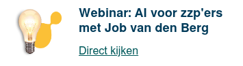 Webinar: AI voor zzp'ers met Job van den Berg  Direct kijken
