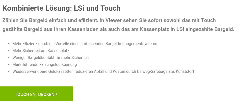Kombinierte Lösung: LSi und Touch