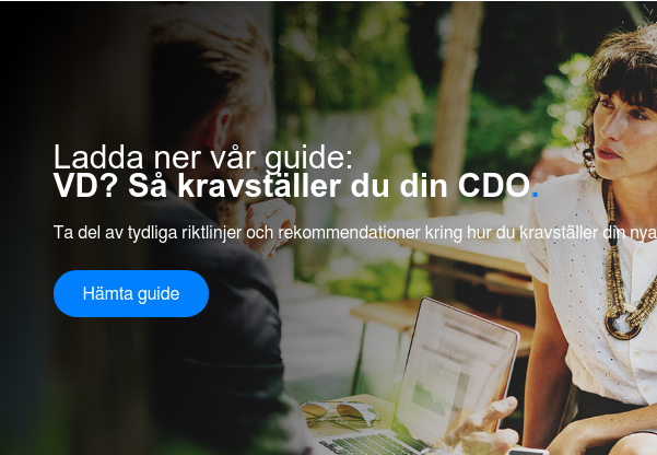 Ladda ner vår guide: VD? Så kravställer du din CDO. Ta del av tydliga riktlinjer och rekommendationer kring hur du kravställer din nya digitaliseringsexpert! Hämta guide <https://www.visolit.se/guide-vd-kravstall-din-cdo>