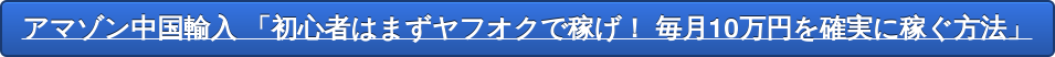 アマゾン中国輸入 「初心者はまずヤフオクで稼げ！ 毎月10万円を確実に稼ぐ方法」
