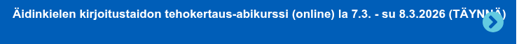 Äidinkielen kirjoitustaidon tehokertaus-abikurssi (online) la 7.3. - su 8.3.2026