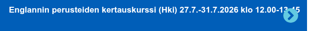 Englannin perusteiden kertauskurssi (Hki) 27.7.-31.7.2026 klo 12.00-13.45