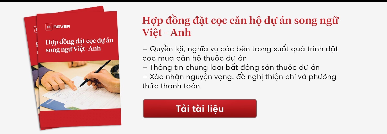 Tải Mẫu Hợp đồng đặt cọc căn hộ dự án song ngữ Việt - Anh