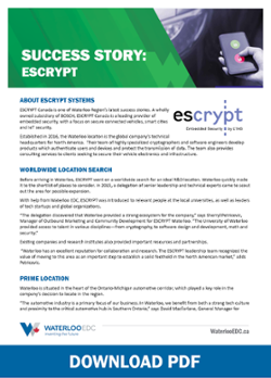 Waterloo EDC ESCRYPT Success Story - Download PDF