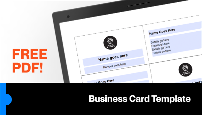 business card template