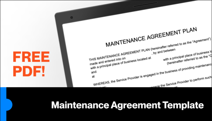 Miantenance Agreement template