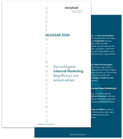 Inbound Marketing Glossar 2020 @Storylead