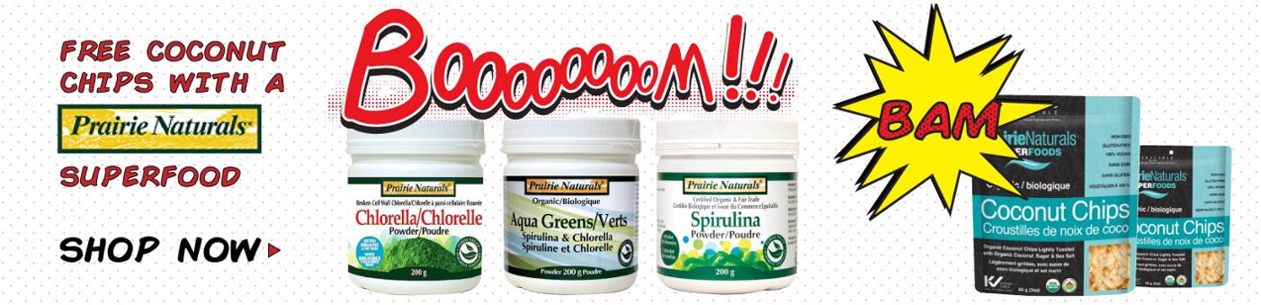 Free Coconut Chips with Prairie Naturals Superfood