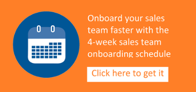 4-week sales team onboarding schedule