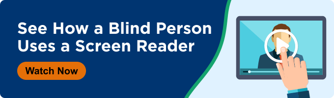 See how a blind person uses a screen reader