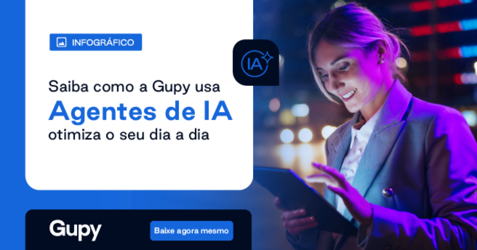 Imagem clicavel do Infográfico - Saiba como os Agentes de IA da Gupy otimizam o seu dia a dia