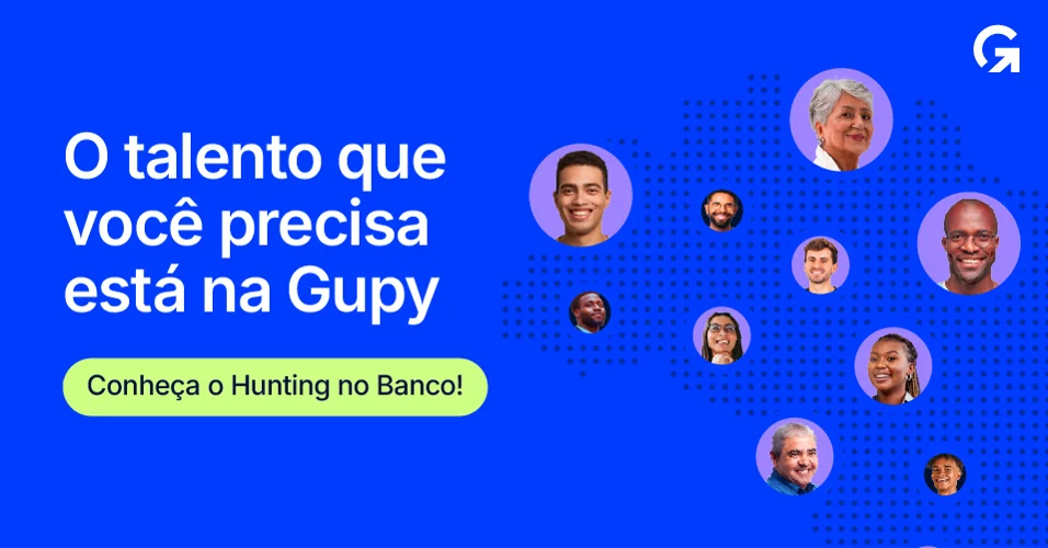 Imagem clicável de CTA de blog sobre a funcionalidade de Hunting no Banco de Talentos da Gupy