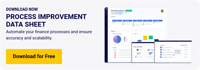 DOWNLOAD NOW PROCESS IMPROVEMENT DATA SHEET Automate your finance processes and ensure accuracy and scalability.  