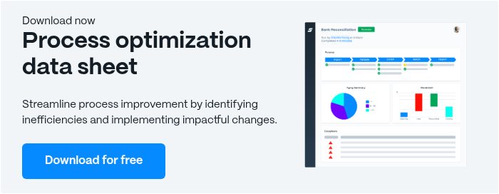 Download now Process optimization data sheet   Streamline process improvement by identifying inefficiencies and implementing impactful changes.