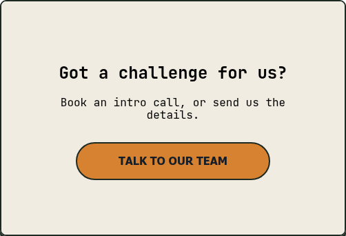 &nbsp;Got a challenge for us?&nbsp;