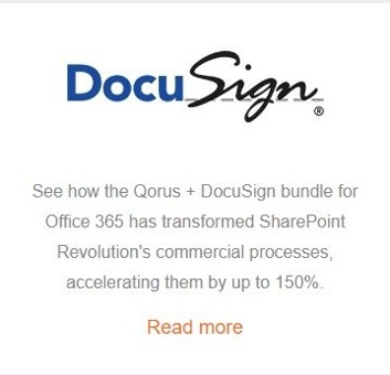 Qorus and DocuSign transform SharePoint Revolution
