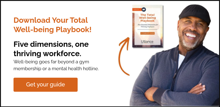 Download Your Total Well-being Playbook! &nbsp; Five dimensions, one thriving workforce. Well-being goes far beyond a gym membership or a mental health hotline.&nbsp; &nbsp;