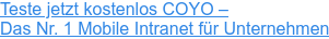Teste jetzt kostenlos COYO – Das Mobile Intranet für Unternehmen