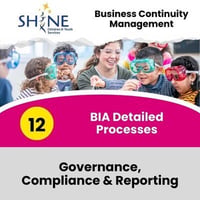 [BCM] [SHINE] [E3] [BIA] [DP] [CBF] [12] Governance, Compliance & Reporting