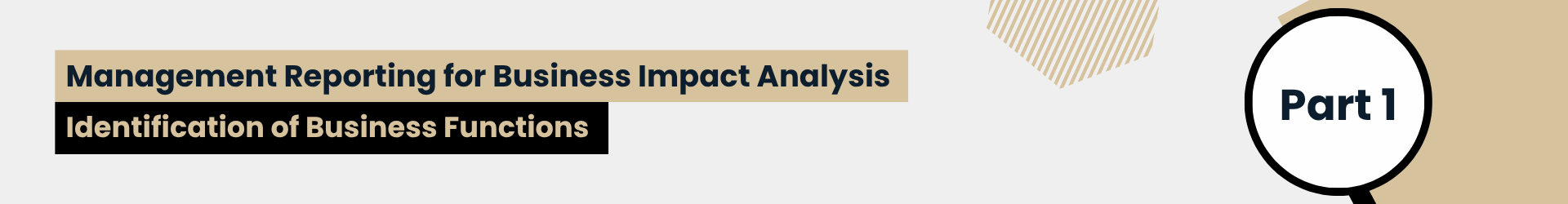 [BCM] [E4] [CR] [BIA] [P1] [Banner] Identification of Business Functions