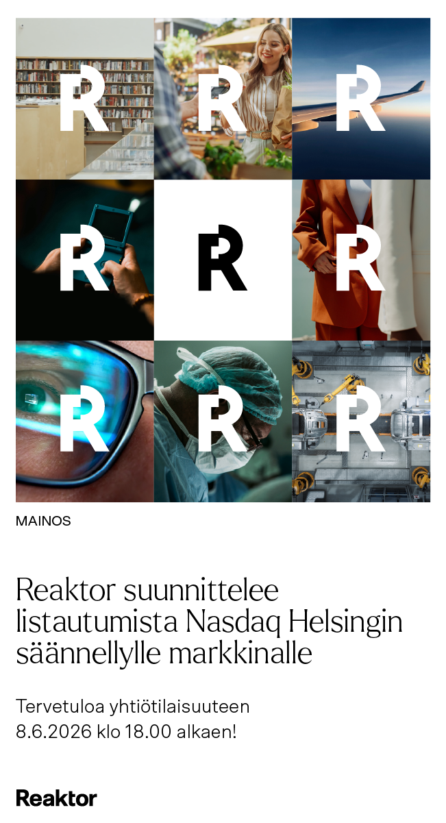 Reaktor listautuu