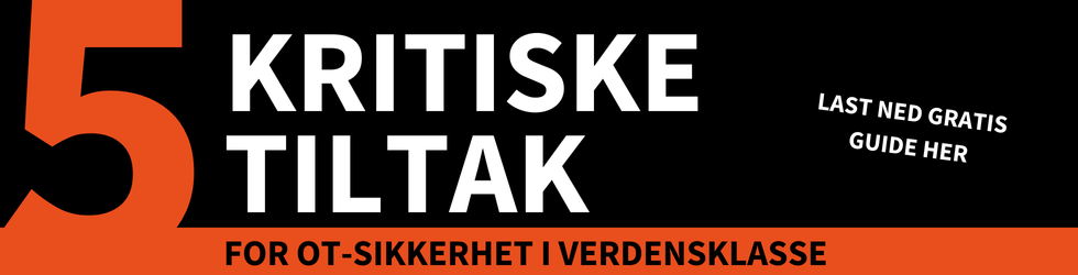 Knapp: Last ned guide om 5 kritiske tiltak for OT-sikkerhet i verdensklasse