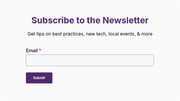 Subscribe to the Newsletter