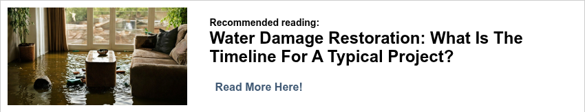 water damage flooded living room