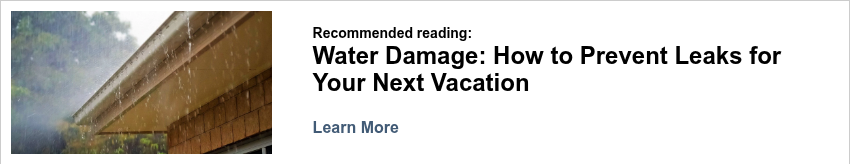 water leaks roof vacation
