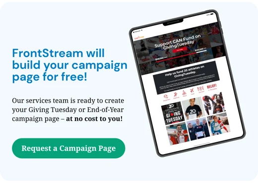 FrontStream will build your campaign page for free!