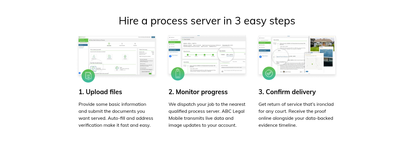 Hire a process server in 3 easy steps