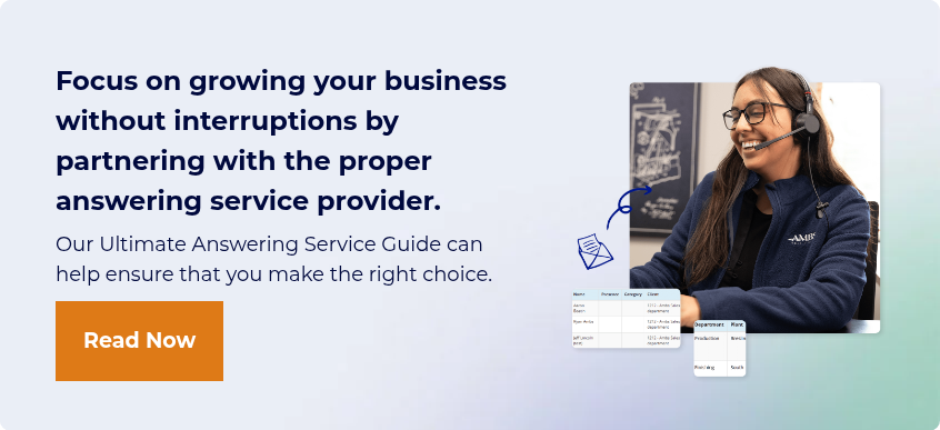Focus on growing your business without interruptions by partnering with the proper answering service provider. Our Ultimate Answering Service Guide can help ensure that you make the right choice.