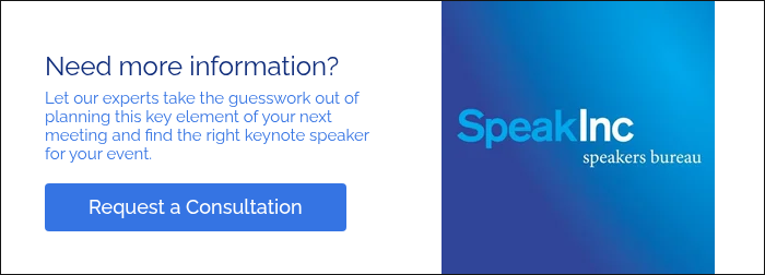 Need more information? Let our experts take the guesswork out of planning this key element of your next meeting and find the right keynote speaker for your event. &nbsp;