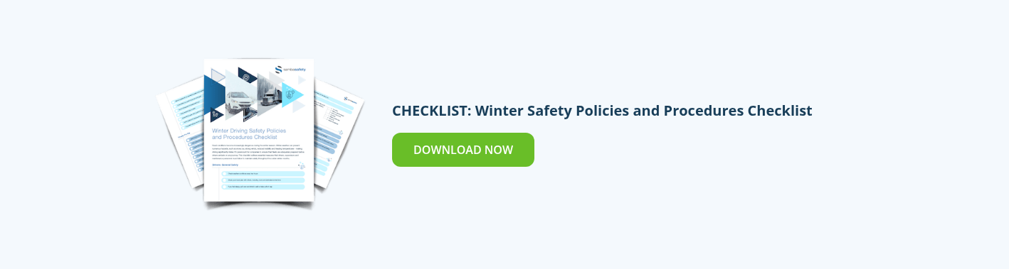 Graphic for SambaSafety's checklist: Winter Safety Policies and Procedures