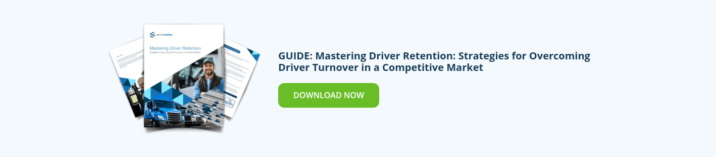 Graphic for SambaSafety's guide: Mastering Driver Retention: Strategies for Overcoming Driver Turnover in a Competitive Market