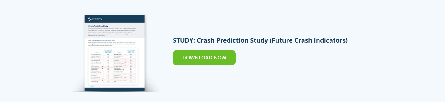 Graphic for SambaSafety's study: Crash Prediction Study (Future Crash Indicators)