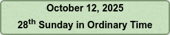 October 12, 2025 28th Sunday in Ordinary Time