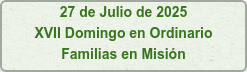 27 de Julio de 2025 XVII Domingo en Ordinario Familias en Misión